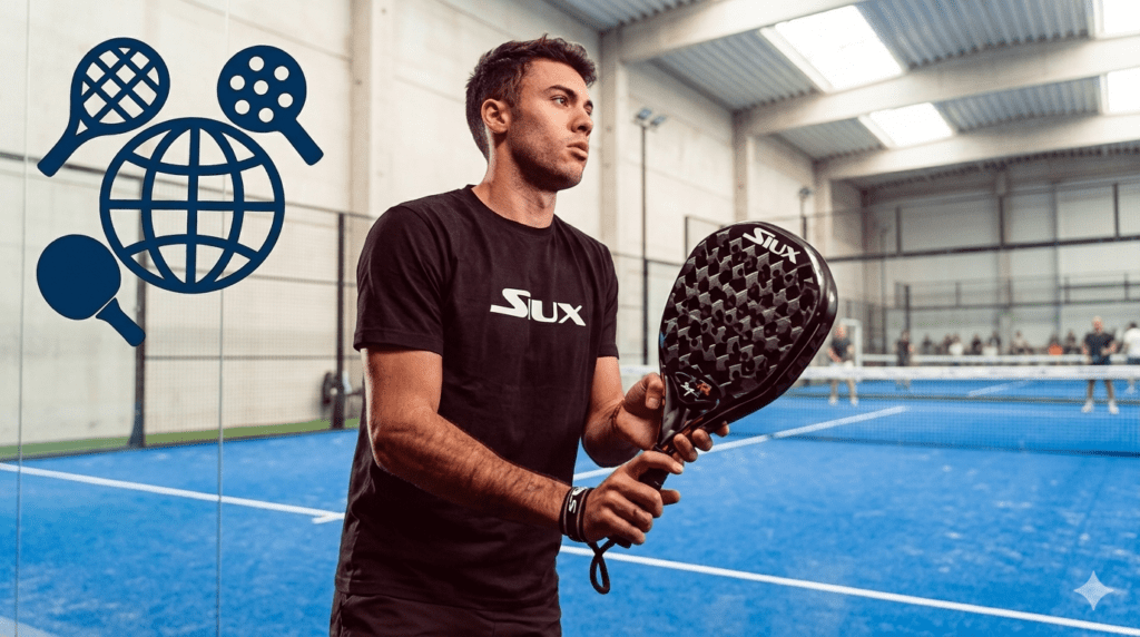 Leandro Augsburger attacking shot – young top padel player 2026