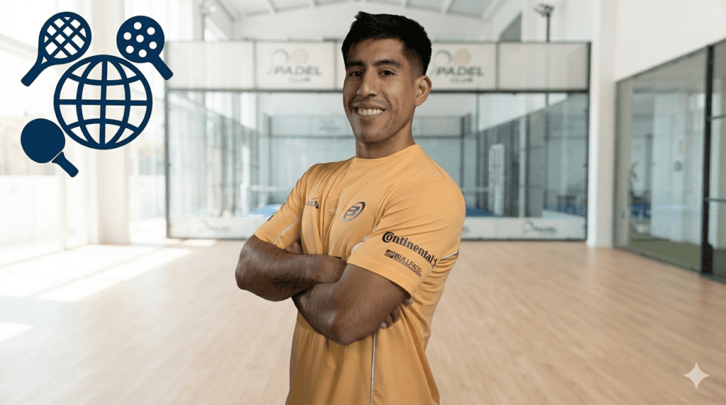 Federico Chingotto defending a rally – professional padel player 2026