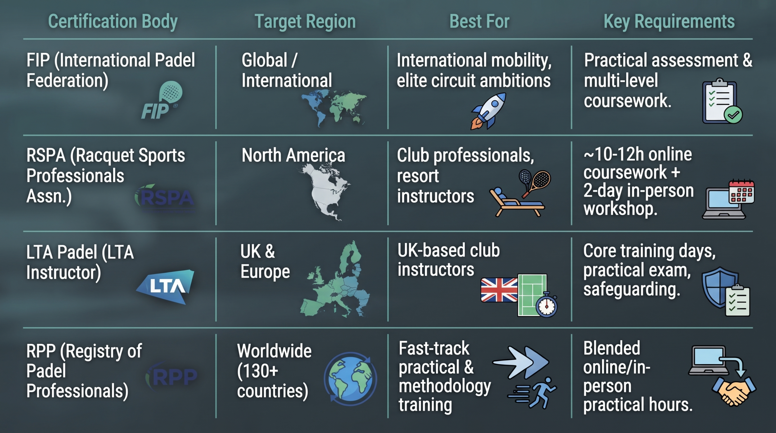 Padel Coach Table